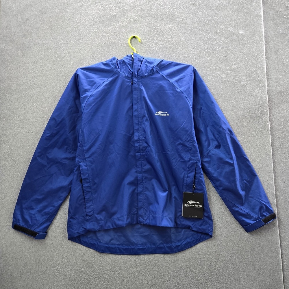 Grundens Men Jacket XX-LARGE Blue Nylon Fish Logo Activewear Zipper NWT